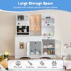 Infans Kids Play Kitchen Pretend Playset w/ 2 Curtains & 16 Pcs Play Accessories White - 4 of 4
