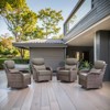 POCASSY Outdoor Swivel Rocker Patio Swivel Chairs Set of 4, 6" Thick Seat Cushions All Weather Swivel Glider Chairs with High Back for Porch - 3 of 4