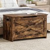 30 Inch Wooden Storage Bench with Safety Hinge, Large Shoe Storage Chest, Easy Assembly - 2 of 4