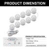 DORESshop 5.91 ft. 10-Light Vanity Lights for Mirror, White Indoor LED String Light USB Outlet Hollywood Style - 3 of 4