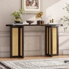 Whisen Rustic Rattan Entryway Table, Narrow Hallway Console Table for Entrance and Living Room - 3 of 4