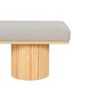 NicBex Storage Bench Upholstered Bench with Chunky Legs Light Grey Boucle Fabric for Bedroom, Entryway, Natural - 2 of 4