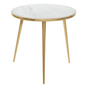 Contemporary Marble Accent Table Gold - Olivia & May