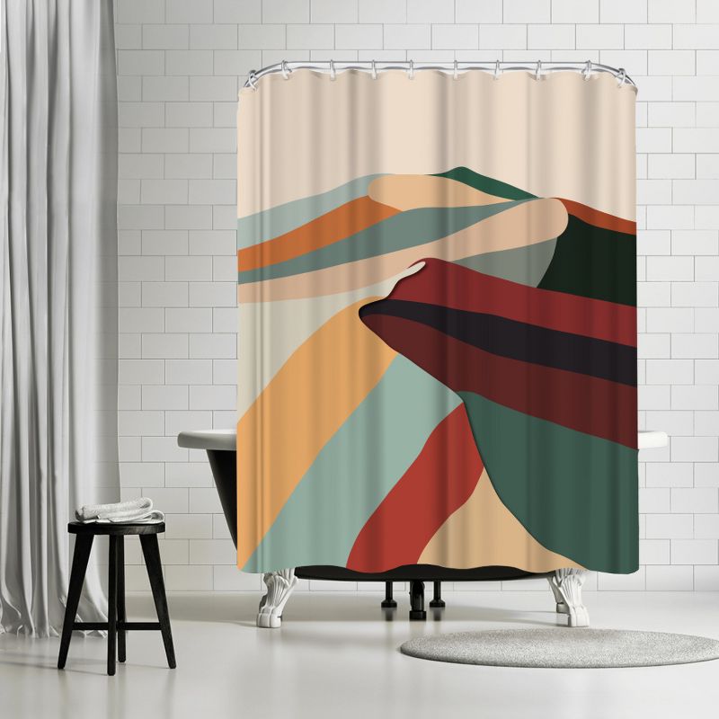 Americanflat 71x74 Abstract Shower Curtain by Miho Art Studio, 1 of 6