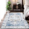 Washable Vintage Oriental Rug Non Slip Low Pile Rug Soft Throw Floor Cover Retro Medallion Foldable Indoor Carpet for Living Room Bedroom Nursery - 4 of 4