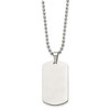 Chisel Stainless Steel Brushed and Polished Rounded Edge 2mm Dog Tag Necklace 24" Ball Chain - 3 of 4