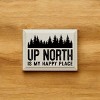 Slickblue Rustic Pine Wood Sign, "Up North Is My Happy Place", Multiple Colors, 9x12 Hanging Plaque - 2 of 3
