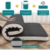 DoCred Futon Mattress,4'' Foldable Japanese Floor Mattress Memory Foam Sleeping Pad for Adults, Roll Up Mattress Tatami Mat - 4 of 4