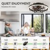 Airsurfer 20" Caged Ceiling Fan in Matte Black with Dimmable LED Light, Memory Function & 5 Integrated ABS Blades - 2 of 4