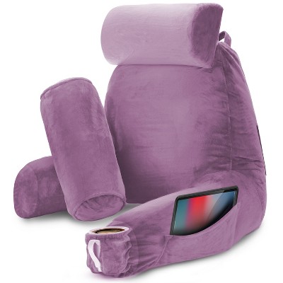 Nestl Memory Foam Reading Pillow, Reading & Bed Rest Pillow, Back Pillow with Pockets