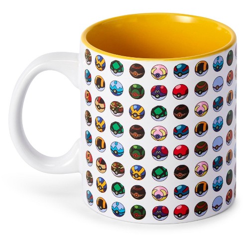 Pokemon Pokeball Ceramic Coffee Mug with Lid