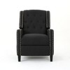 Mid Century Modern Fabric Wooden Back Recliner Chair for Adults, CENGHU Upholstered Single Sofa Chair with Nailhead Accents, Chesterfield Sofa Chair - 4 of 4