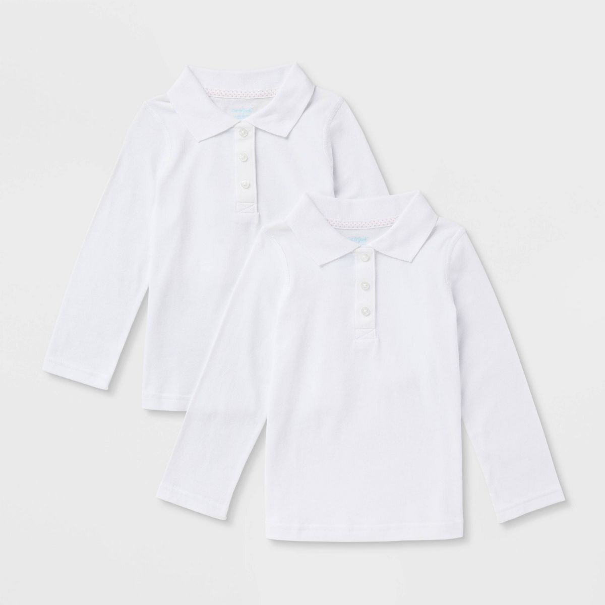 Toddler Girls' 2pk Adaptive Long Sleeve Uniform Polo Shirts - Cat & Jack™ - thumbnail 4