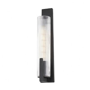 Troy Lighting Malakai 1 - Light Wall Light in  Forged Iron Clear Ribbed Shade - 1 of 1