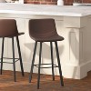 Taylor & Logan 2pk Modern Bucket Seat Barstools Brown - 2 of 4
