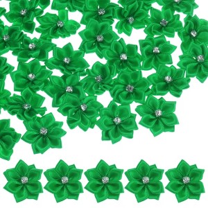 Unique Bargains Artificial Satin Rhinestone Mini Fabric Ribbons 1.2 Inch 150 Pcs - 1 of 4