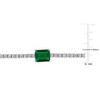 EVERLY JEWELRY | Sterling Silver 5 3/8 CT TGW Created Emerald and Created White Sapphire Bracelet, 7.25 inch - 2 of 4