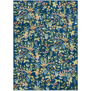 Martha Stewart Floral MSRW192  Machine Washable Skid-Resistant Power Loomed Indoor Rugs - Remove - 1 of 4