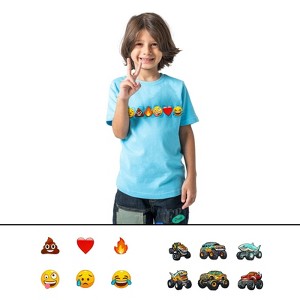 Rabble Gender Neutral Kids' Tshirt with Emojis Expressway Dabblz Bundle - 1 of 4