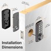 ZACHVO Fingerprint Door Lock Keyless Deadbolt, Electric Door Locks with Keypads and Emergency Charging Port, Oil Rubbed Bronze - 3 of 4