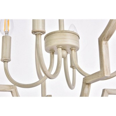 Weathered Dove 4-Light Metal Pendant with Adjustable Chain