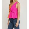 Women's Twist Front Color Block Top - entro - 2 of 4