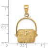 Black Bow Jewelry 14k Yellow Gold Large 2D Nantucket Basket Pendant - 4 of 4