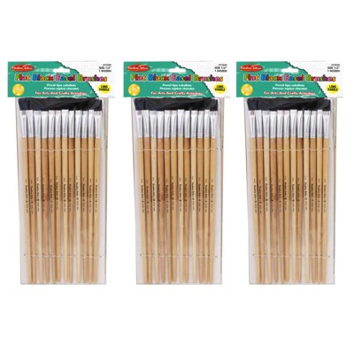 Sax Fine Brown Hair Bamboo Handle Watercolor Paint Brush Set, Assorted  Sizes, Set Of 3 : Target