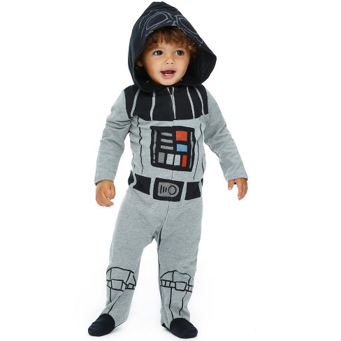 Star Wars Darth Vader Newborn Baby Boys Cosplay Zip Up Costume Coverall ...