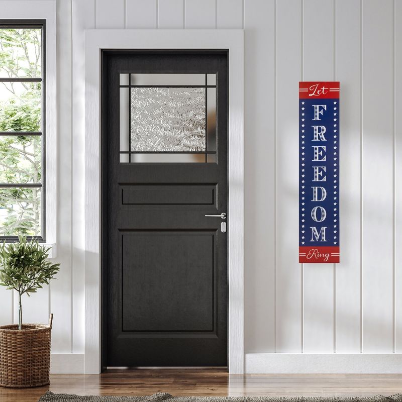 Northlight 36" Let Freedom Ring Patriotic Wooden Porch Board Sign Decoration, 2 of 7