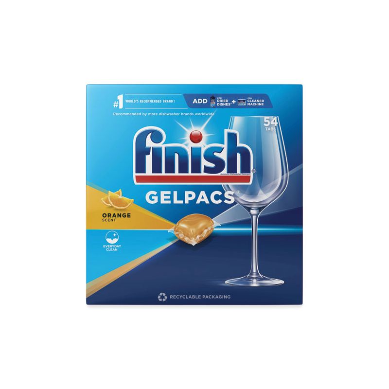 FINISH Dish Detergent Gelpacs, Orange Scent, 54/Box, 1 of 7