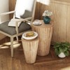 JIONJOY Farmhouse Nesting Barrel Side Table, Rustic Space Saving Storage End Table Set Fully Assembled, Natural Distressed Finish - 3 of 4