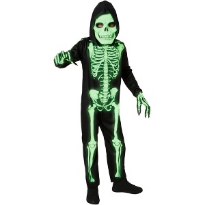 Rubies Glow in the Dark Skeleton Boy's Costume - 1 of 2