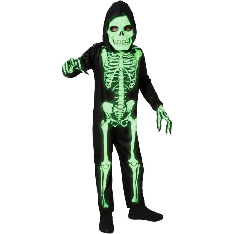 Rubies Glow in the Dark Skeleton Boy's Costume, 1 of 3