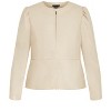 CITY CHIC | Women's Plus Size  Mysteria Jacket - latte - 18W - 4 of 4