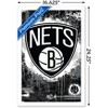 Trends International NBA Brooklyn Nets - Maximalist Logo 23 Framed Wall Poster Prints - 3 of 4
