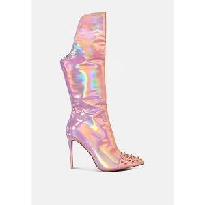 Forbidden Stud Stiletto Calf Women Boots - 1 of 4