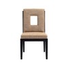 Meridian Furniture,Gwendolyn Linen Textured Fabric Dining Side Chair, Set of 2 - 3 of 4