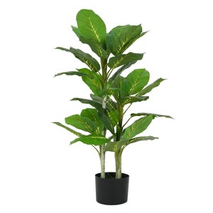 Gulches 42in Artificial Dieffenbachia Tree in Pot Green Polyester Leaves Indoor Floor Plant Decor No Maintenance Faux Plant - 1 of 4