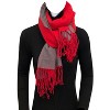 Wrapables Soft Cashmere Feeling Scarf, Large Two-Tone Winter Scarf Wrap Shawl, Red / Gray - 3 of 4