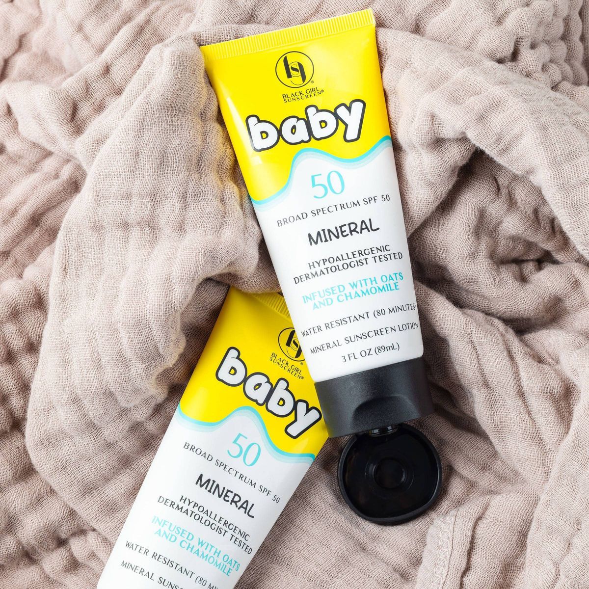Black Girl Sunscreen Baby Mineral Lotion Broad Spectrum - SPF 50 - 3 fl oz - thumbnail 4