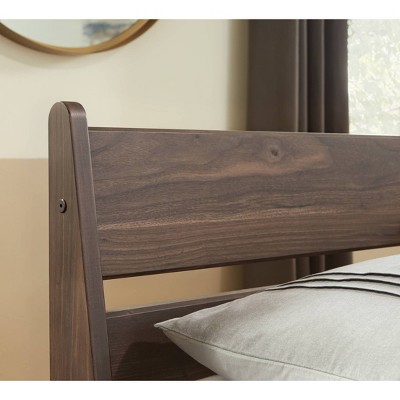 Calverson Queen Walnut Wood Panel Headboard
