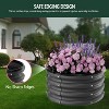3-Pack 2x2x1Ft Galvanized Metal Raised Garden Beds, Round Planter Box for Vegetables,Herbs&Outdoor Gardening,Black/Primary Color - 4 of 4