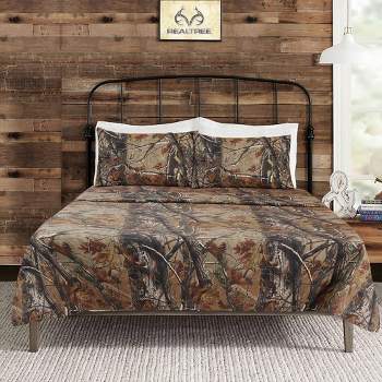 Realtree All Purpose Camo Bedding Queen Sheet Set Polycotton Rustic Farmhouse Bedding for Lodge, Cabin & Hunting Bed Set – Outdoor Camouflage Bedroom