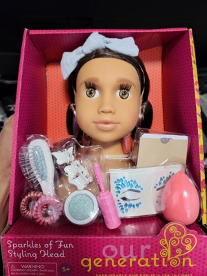 Our Generation Domenique Sparkles Of Fun Styling Head Doll : Target