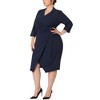 Agnes Orinda Women's Plus Size 1950s Elegant Retro Cocktail Sheath Midi Dresses - 2 of 4