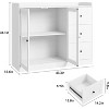 Jojoka 43" Buffet Cabinet with Storage, Guardrail Design, Adjustable Shelves & 3 Drawers – Modern Sideboard for Kitchen, Dining Room, or TV Stand - 2 of 4