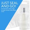 Impresa Wine Bags with Handles - 100 Pack - Clear Plastic To Go Bags - Fits 25 oz Bottles - Tamper Proof Seal - 2 of 4