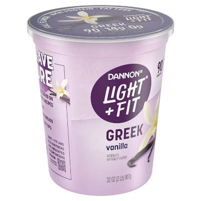 Light + Fit Nonfat Gluten-Free Vanilla Greek Yogurt - 32oz Tub_3