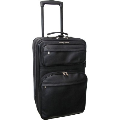 Amerileather 26-Inch Expandable Suitcase with Wheels – Elegant Upright Travel Case in Durable Top Grain Leather